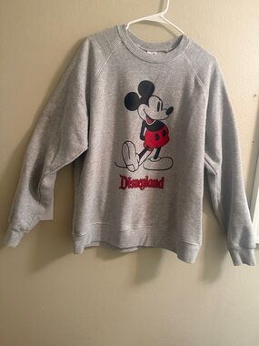 Disney Gray Mickey Mouse Sweatshirt with Black Graphic